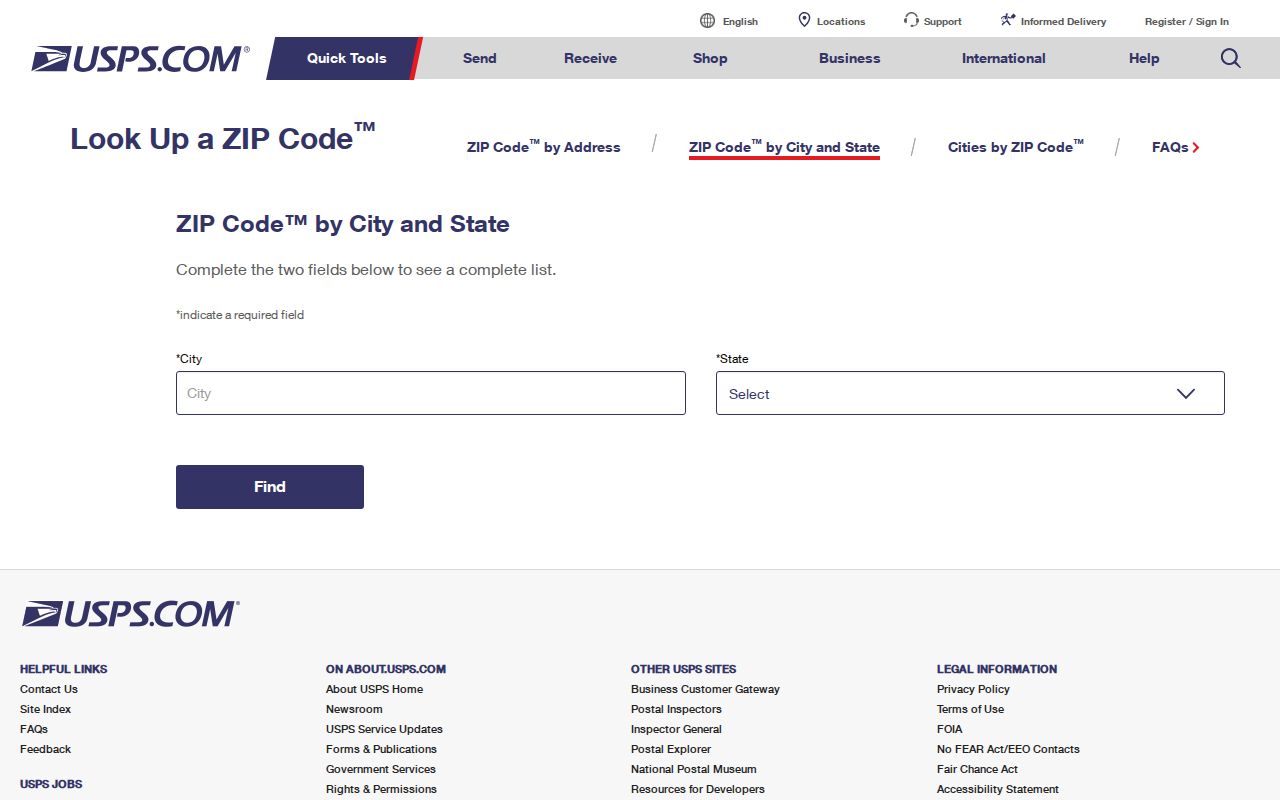 USPS city and state search for McDonough ZIP codes